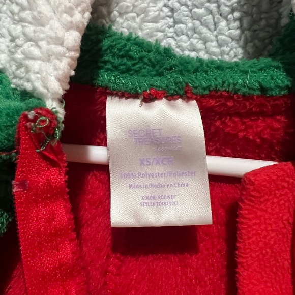 Secret Treasures Womens Extra Small Elf Christmas Ugly  Hooded Pajama Costume XS - Picture 5 of 6